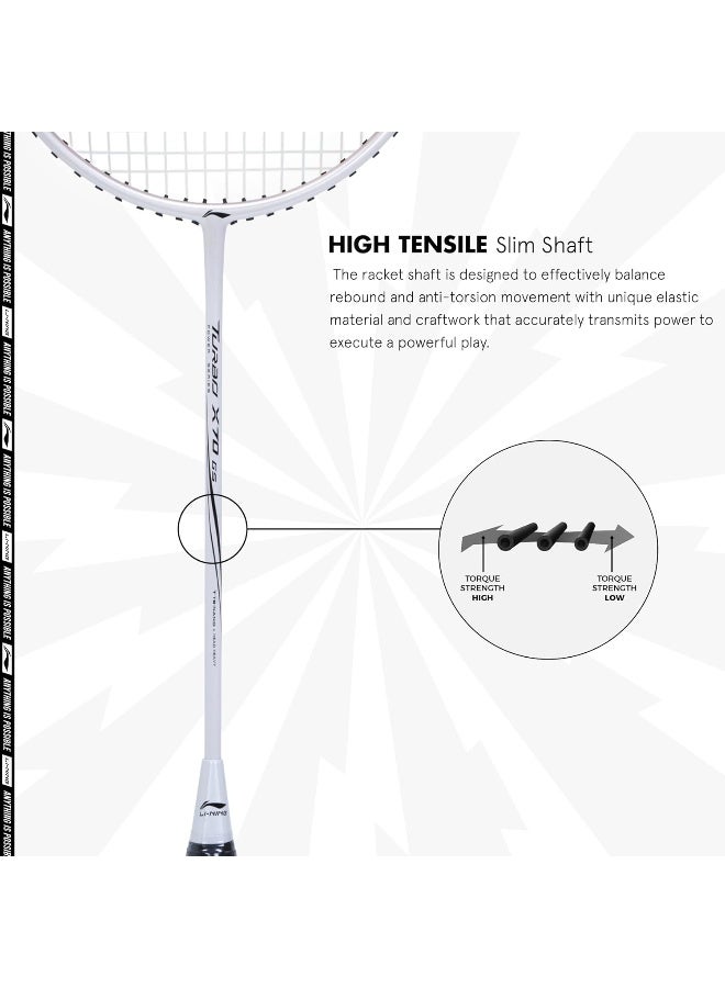 Li-Ning Turbo X 70 G5 Carbon Fibre Unstrung Racket with Free Full Cover - Image 3