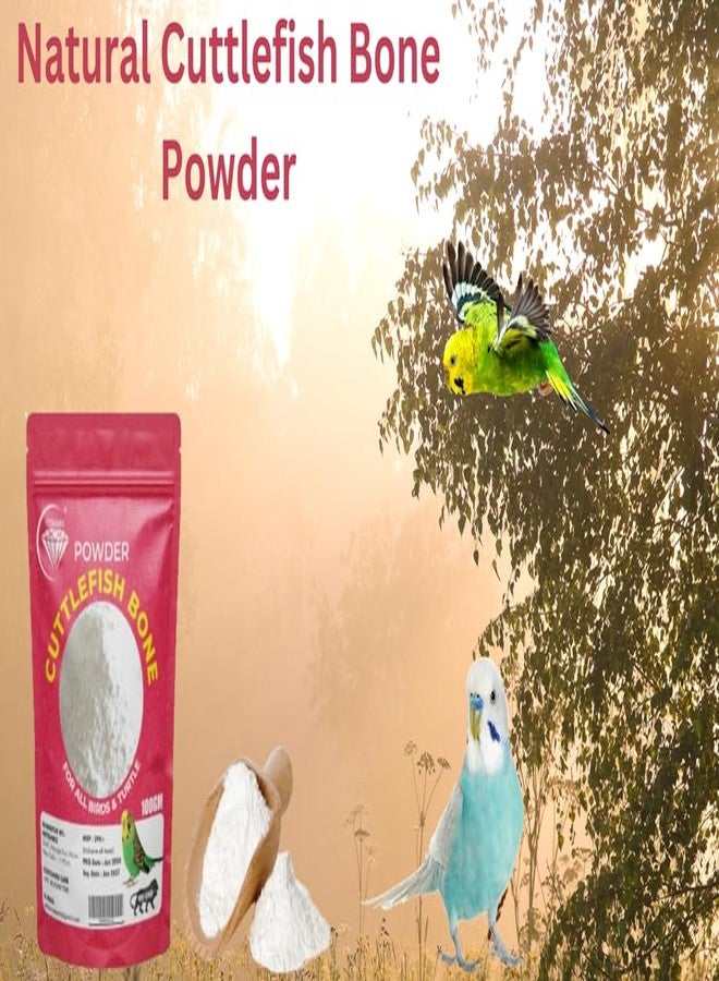Nitishree® Premium Cuttlefish Bone Powder 100 Gram for Finches, Budgies, Conures, Lovebirds, Cockatiels, African Grey, Macaws, Cockatoo & All Birds - Image 2