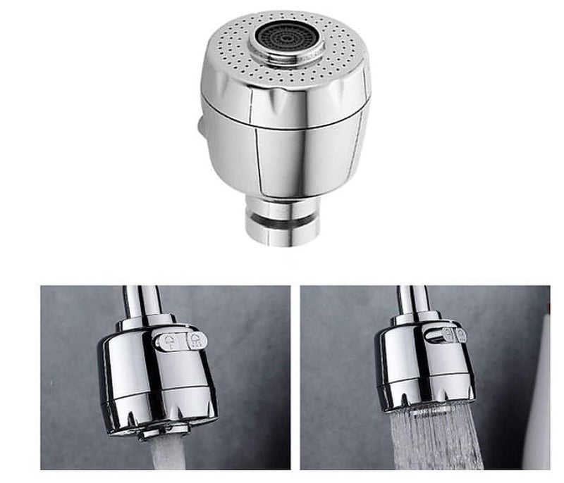 MissMin Premium Tap Extension for Kitchen Sink | 360° Flexible Sink Tap for Kitchen Basin | Adjustable Kitchen Tap Extender & Tap Shower | Water Saving Sink Tap Extension, 2 Mode (Silver) - Image 5