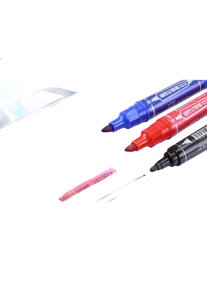 Comix Dual-Tip Oil-Based Marker Pens, 10-Pack, Thick Red, For Sign-In Marking, Express Delivery, Logistics, Warehouse Packing Use, Quick-Drying Ink, Mk803 - Image 3