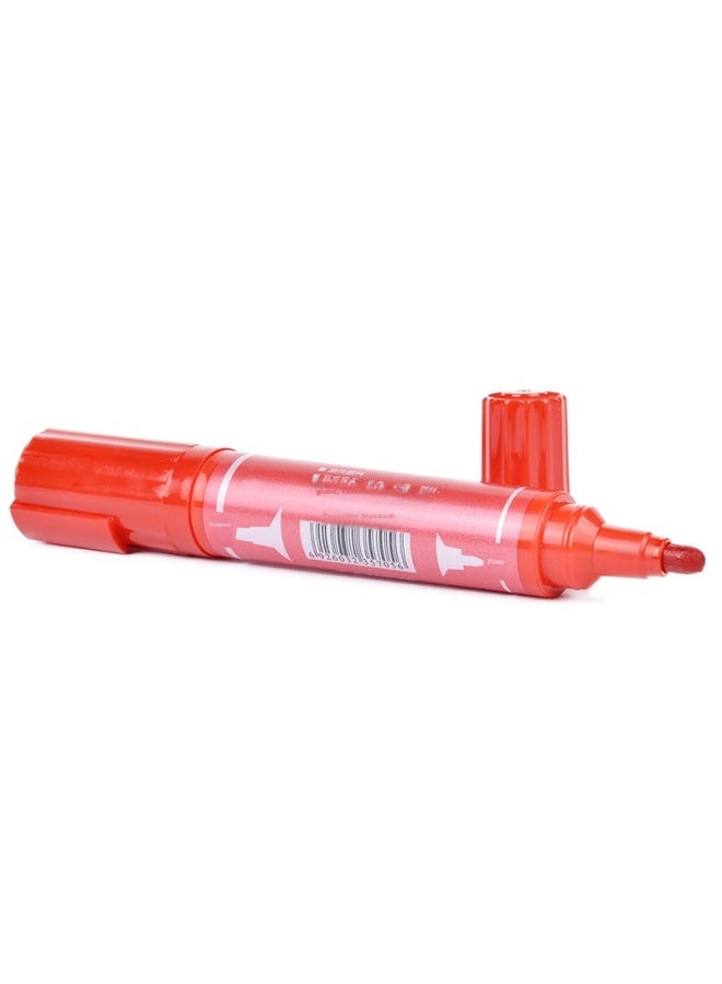 Comix Dual-tip Oil-based Marker Pens, 10-pack, Thick Red, For Sign-in Marking, Express Delivery, Logistics, Warehouse Packing Use, Quick-drying Ink, Mk803 - Image 2