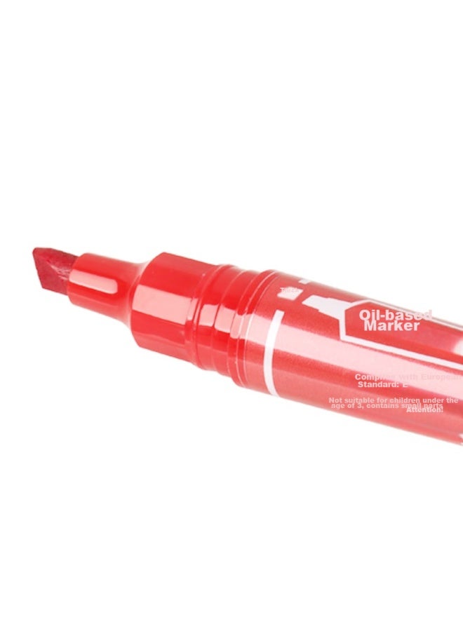 Comix Dual-tip Oil-based Marker Pens, 10-pack, Thick Red, For Sign-in Marking, Express Delivery, Logistics, Warehouse Packing Use, Quick-drying Ink, Mk803 - Image 5