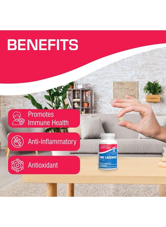 Anabolic Laboratories Zinc Lozenges with Vitamin C for Immune Support - High Absorption Vitamin C and Zinc Lozenges for Adults Daily and Seasonal Wellness - Tasty Zinc and Vitamin C Lozenges - 90 Count (Orange Flavor) - Image 4