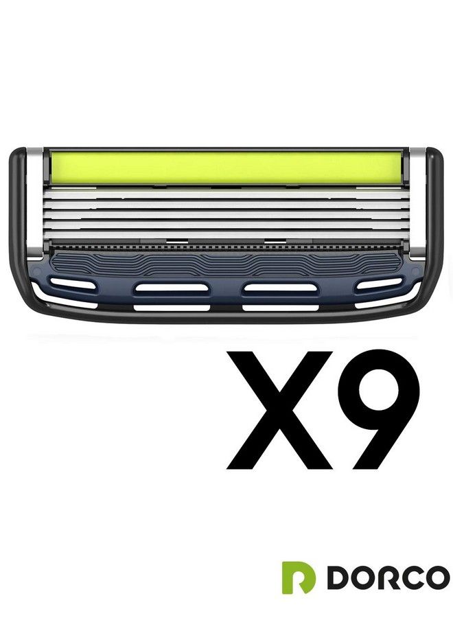 DORCO نظام حلاقة بيس 5 برو للرجال بخمسة شفرات دقة الحلاقة 1 مقبض + 9 مجموعة أدوات شحن - Image 4