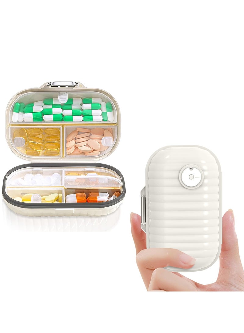 منظم حبوب السفر, حافظة حبوب منع الحمل المحمولة ذات 7 أقسام,  لتتبع الفيتامينات والمكملات الغذائية والأدوية, أساسيات السفر - Image 1