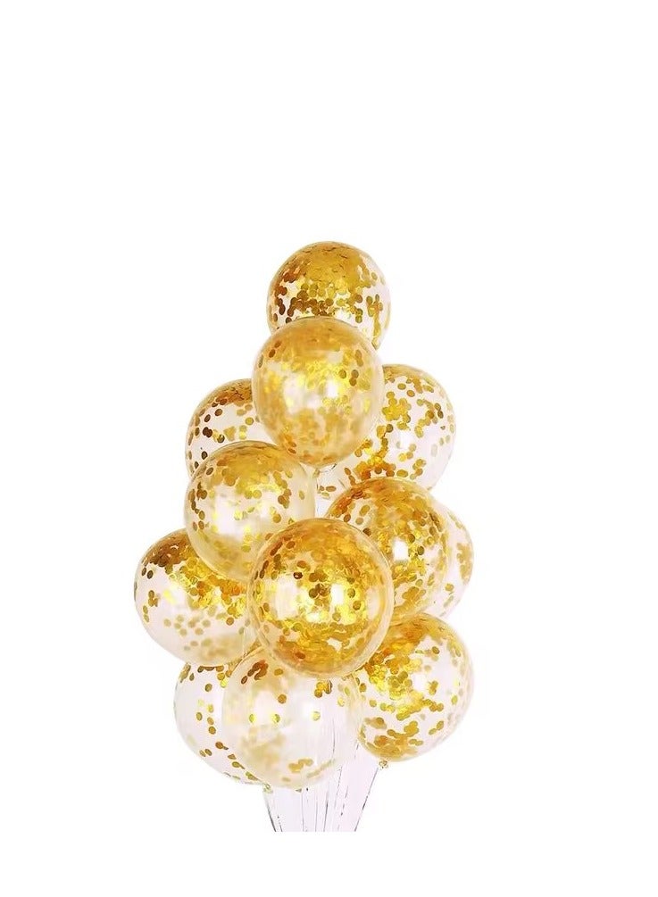 30pcs Gold Confetti Latex Balloons 12inch For Ramadan Eid Party Decoration - Image 2