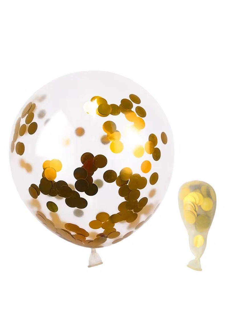 30pcs Gold Confetti Latex Balloons 12inch For Ramadan Eid Party Decoration - Image 3