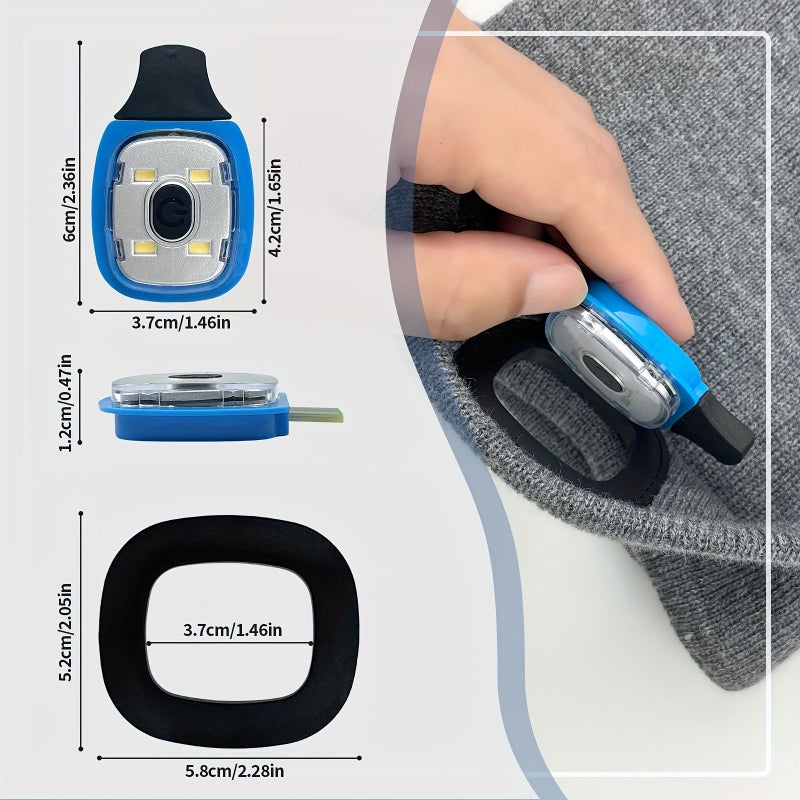 USB Rechargeable LED Headlamp Type A 3 Lights Leather Ring Camping - Image 3