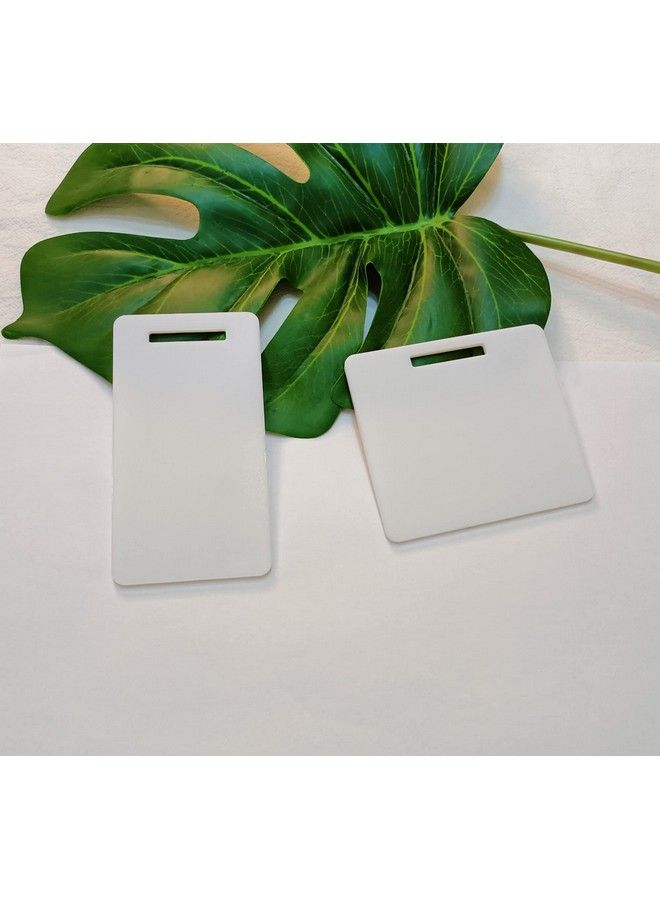 MEYA 1 12" Acrylic Badge Buddy Blankshorizontal & Horizontal Badge Buddy Blanks Diy Badge Buddy Blanks Set Of 10 (White) - Image 4