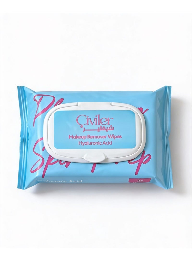 civiler Hyaluronic Acid Makeup Remover Serum  Wipes - Image 1
