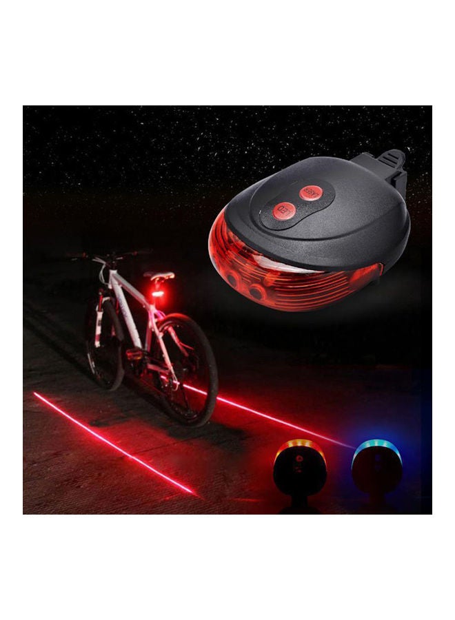 مصباح تحذير خلفي للدراجة الجبلية بـ5 مصابيح LED وشعاعي ليزر، 20×10×20 سم 20 x 10 x 20سم - Image 2