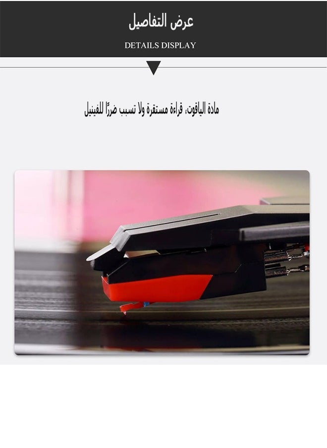 Generic - Vinyl Record Player,Vintage Portable Suitcase-Shaped Phonograph with Built-in Speakers,3-Speed Belt-Driven ,Supports USB / Bluetooth / Vinyl Playback / AUX Input / RCA Output, Meaningful Gift For Parents or Good Friends - Image 1