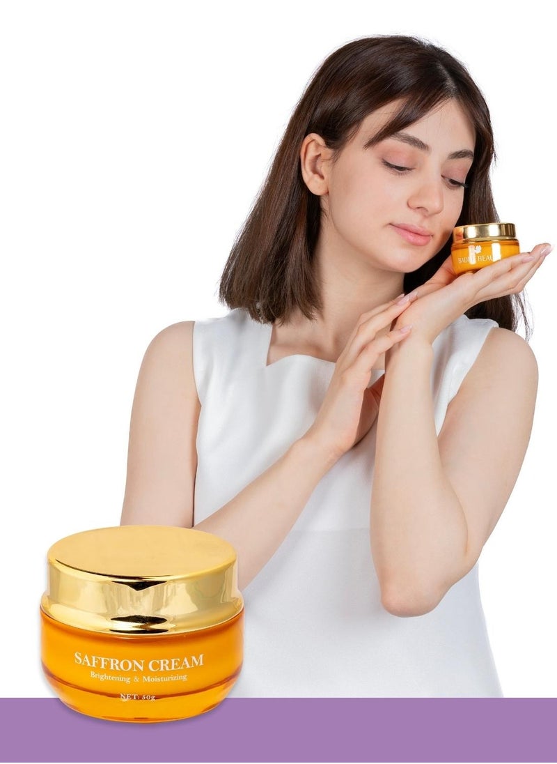 BADIEE BEAUTY Badiee Beauty Saffron Cream, An Ultimate Solution for Oily, Dry, and Dull Skin, Ensuring Effortless Absorption 50 g  - Image 1