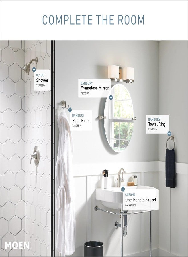 Moen Y2686BN Banbury Hand Towel Ring, 0.4, Brushed Nickel - Image 3