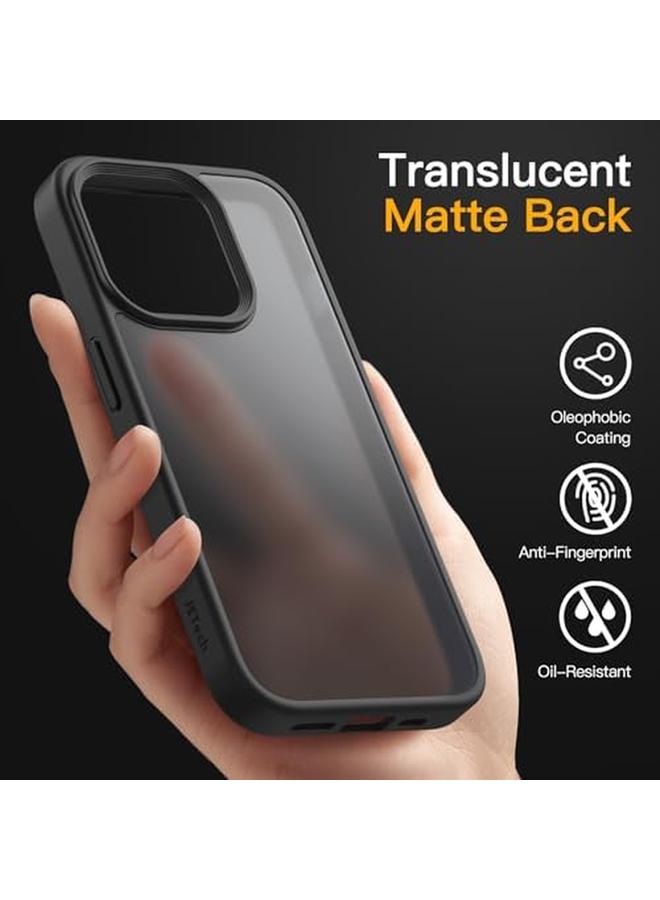 جي تيك جراب غير لامع لهاتف آيفون 13 برو ماكس مقاس 6.7 بوصة، مقاوم للصدمات بدرجة عسكرية، غطاء خلفي شفاف غير لامع مضاد لبصمات الأصابع، أسود - Image 4