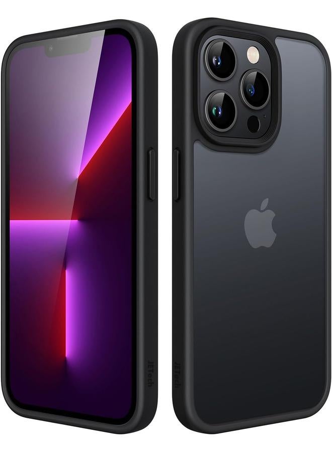 جي تيك جراب غير لامع لهاتف آيفون 13 برو ماكس مقاس 6.7 بوصة، مقاوم للصدمات بدرجة عسكرية، غطاء خلفي شفاف غير لامع مضاد لبصمات الأصابع، أسود - Image 1