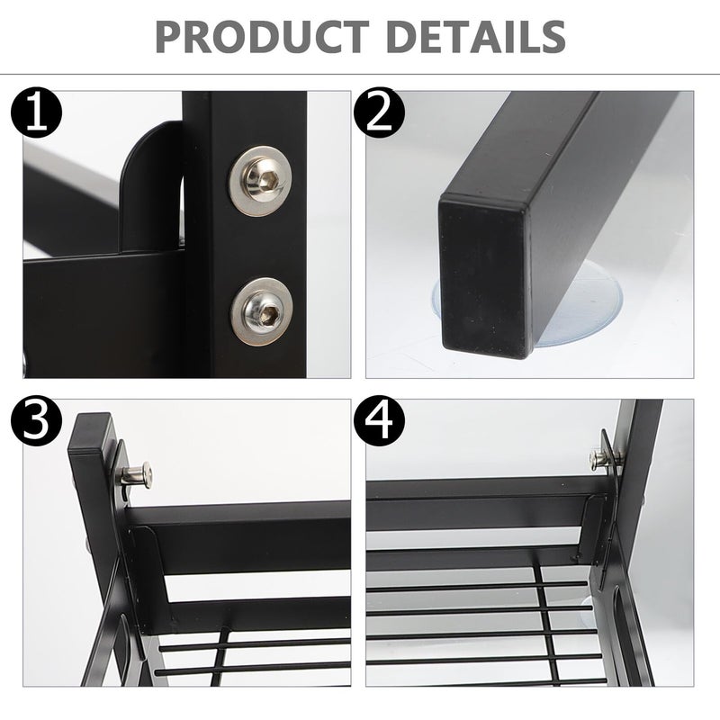 Stainless Steel Double Layer Kitchen Storage Rack with Removable Shelves for Spice and Food Organization - Image 4