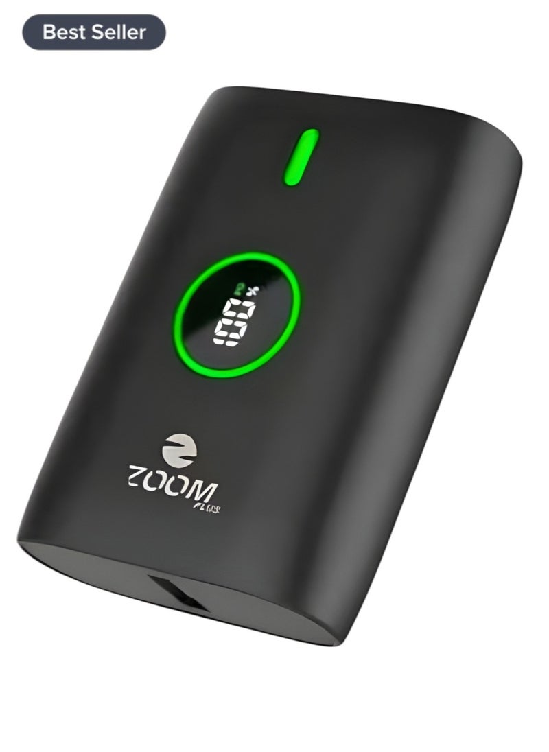Zoom Plus ZP-888 10000 mAh Economia Fast Charging Power Bank 5V/2.1A MAX Black  - Image 1