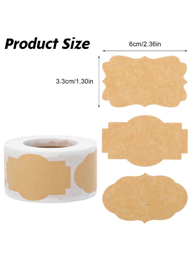 250 قطعة من ملصقات برطمانات المربى ذاتية اللصق، ملصقات ورق كرافت طبيعي، ملصقات زجاجات للبرطمانات، بطاقات هدايا عيد الميلاد، زينة حرفية - Image 2