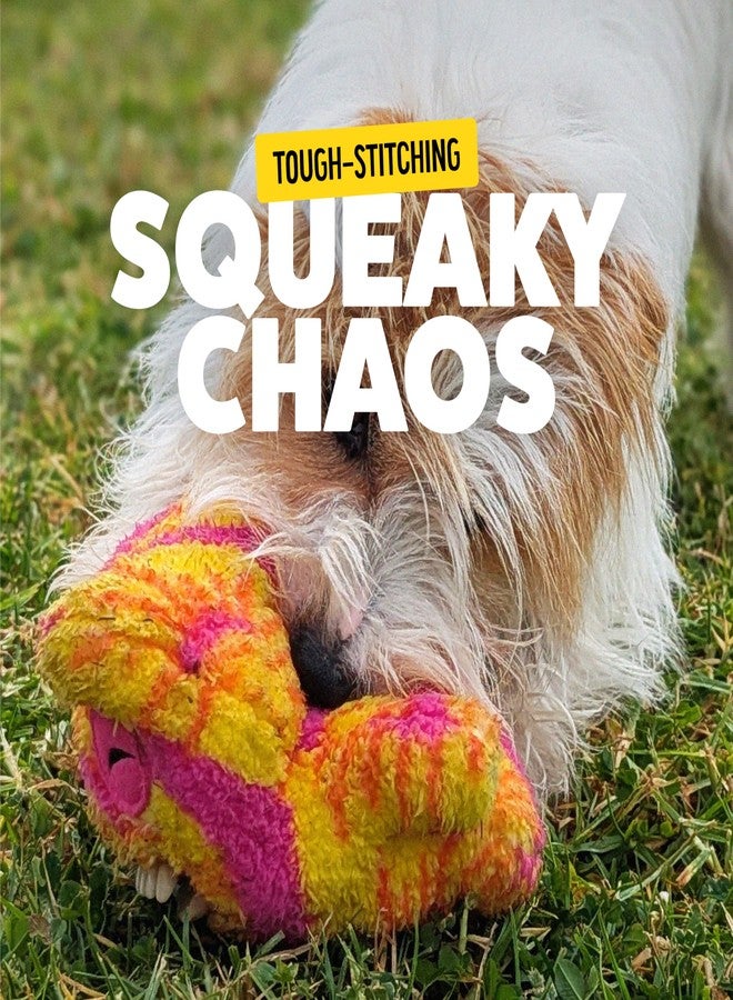 Bonkers FUGGLER Old Tooth Squeaky & Plush Dog Toy, Tie Dye for Playtime, 8 inches - Image 3