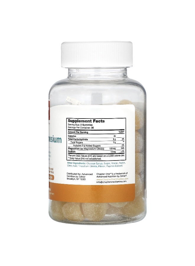 Chapter One Chapter One, Magnesium Gummies, Peach, 60 Gummies  - Image 2