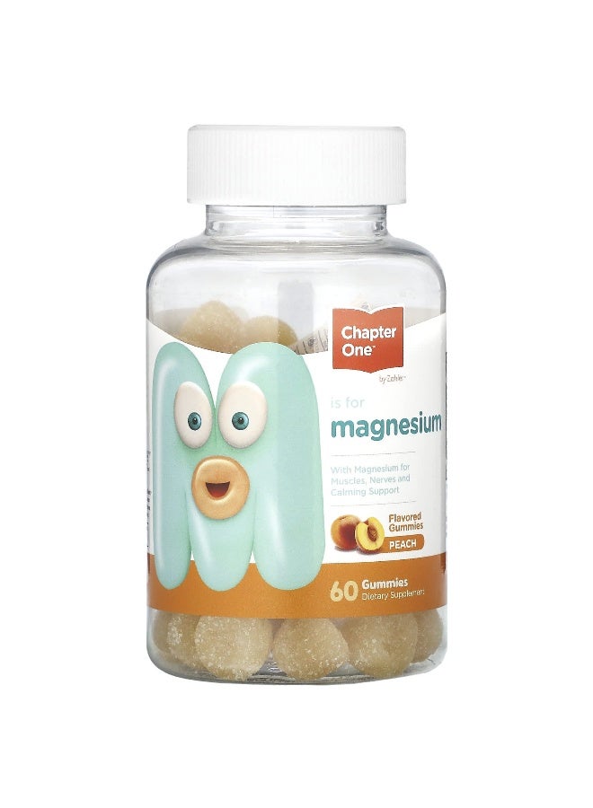 Chapter One Chapter One, Magnesium Gummies, Peach, 60 Gummies  - Image 1