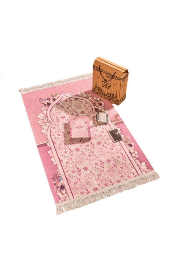 "Ramadan Box (Prayer Mat + Quran + Incense Burner + Remembrance Items + Incense) Give gifts and you will love one another. High quality materials. " - Image 2