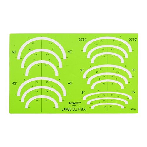 Westcott Large Ellipse Template #1 (T-810) - Image 1