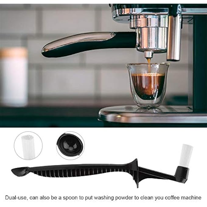 rayihni Coffee Machine Cleaning Brush DualUse Coffee Machine Filter Head Cleaner Cleaning Brush Power Spoon For Home Cafe - Image 3
