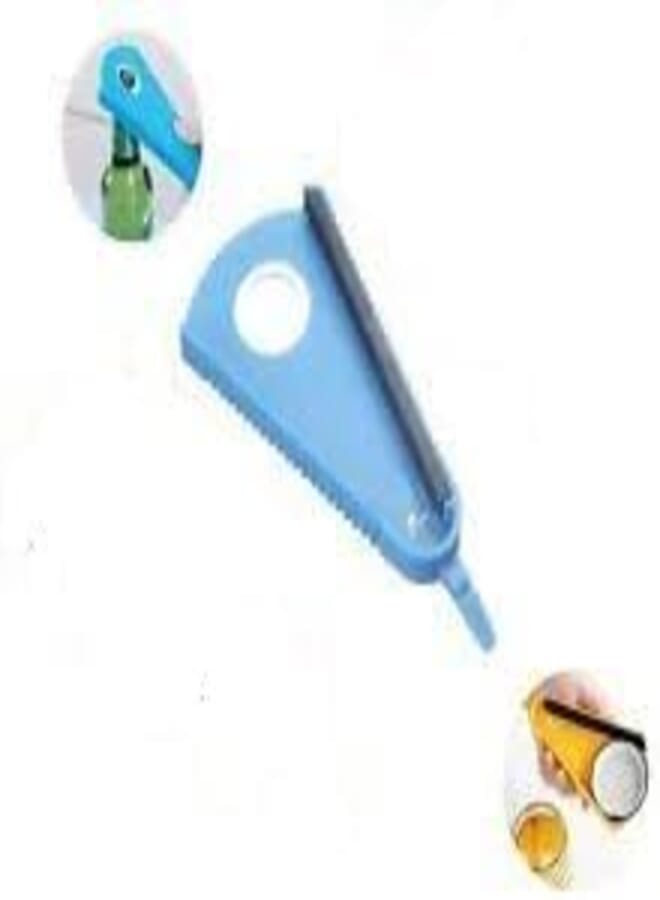 Can Opener, 5 in 1 Multifunctional Jar Opener, Practical V Shape Can Opener for Weak Hands, Arthritis Elderly, Silicone Can Opener for Kitchen (Multicolor)