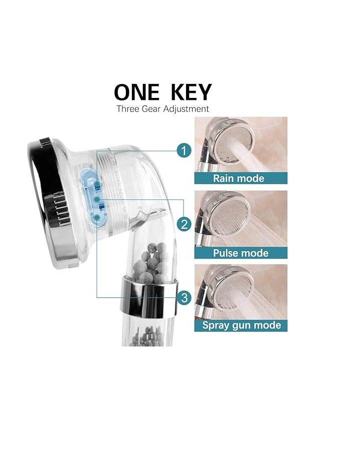 Spa Shower Head With Water Saving Filter For Hair Falling And Dry Skin