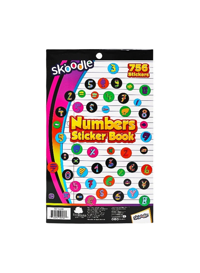 Numbers Sticker Book for Toddlers – 756 Educational Math & Symbol Stickers