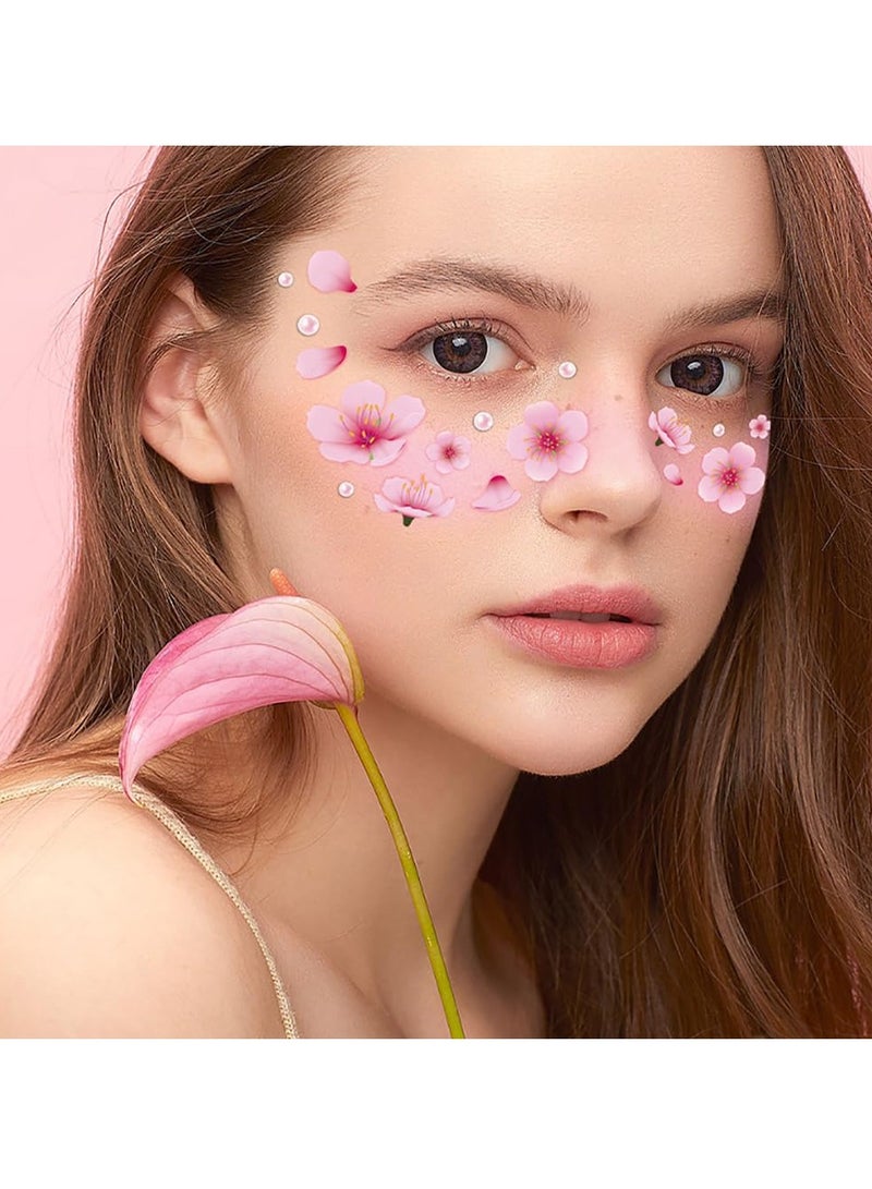 Zikra 10 Pcs Temporary Face Tattoos, Waterproof Fake Face Tattoo, Sweet Butterfly Tattoo Sticker for Women Girls, Water Transfer Face Tattoo for Costume Parties, Makeup Dancer, Rave Musical Festivals - Image 4