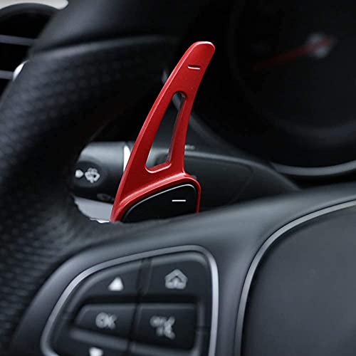 KIMISS 2pcs Aluminum Alloy Car Steering Wheel Shift Paddle Blade Shifter Extension for A3/A4L 2013-2016, for A5 2012-2016, etc Bright Red Color Accessories - Image 3