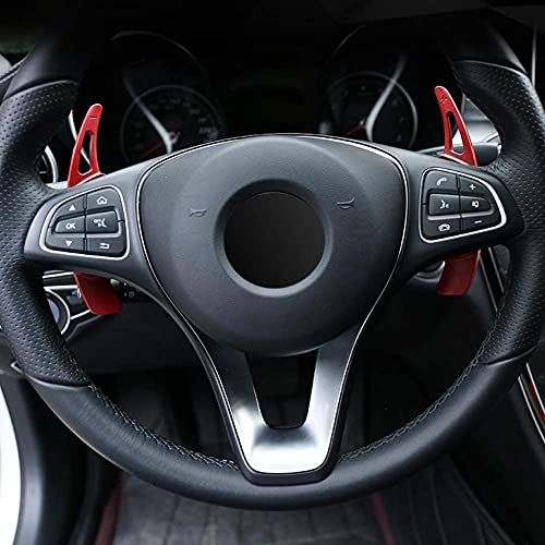 KIMISS 2pcs Aluminum Alloy Car Steering Wheel Shift Paddle Blade Shifter Extension for A3/A4L 2013-2016, for A5 2012-2016, etc Bright Red Color Accessories - Image 4