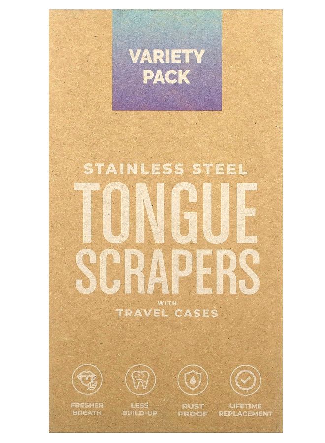 BASIC CONCEPTS Tongue Scrapers Variety Pack 2 Pack