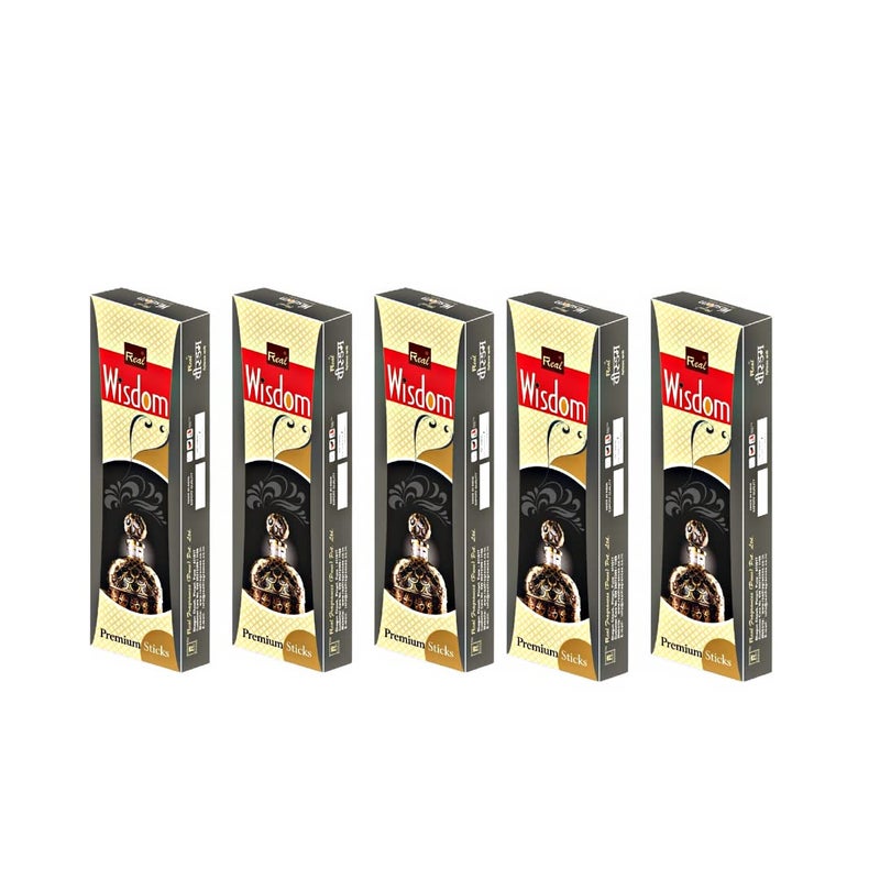 Real Wisdom Premium Agarbatti90gms Each Pack of 5 Wisdom - Image 1