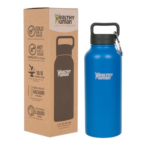 Healthy Human Stainless Steel Water Bottle | Double Walled Vacuum Insulated Water Thermos for Adults | Eco-Friendly Travel Bottles with Leak Proof Lid (Bahama, 32 oz/ 946 ML) - Image 1