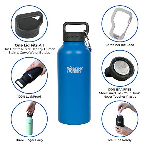 Healthy Human Stainless Steel Water Bottle | Double Walled Vacuum Insulated Water Thermos for Adults | Eco-Friendly Travel Bottles with Leak Proof Lid (Bahama, 32 oz/ 946 ML) - Image 5