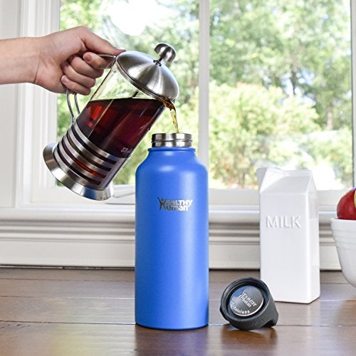 Healthy Human Stainless Steel Water Bottle | Double Walled Vacuum Insulated Water Thermos for Adults | Eco-Friendly Travel Bottles with Leak Proof Lid (Bahama, 32 oz/ 946 ML) - Image 4