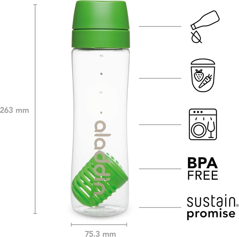 Aladdin Infuse Water Bottle 0.7L Green - Removable Infusion - Image 3