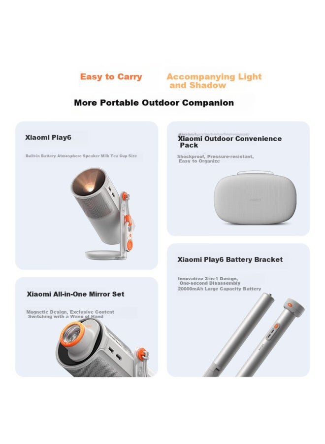 Xgimi Play 6 Outdoor Portable Kit, Projector Portable Home Theater, Highly Recommended For Outdoor Camping, 1080p, Harman Kardon Speakers, 15% National Subsidy - Image 1