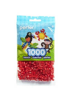 Perler Perler Beads Fuse Beads for Crafts, 1000pcs, Red, 6.5 x 3.5 x 0.5  - Image 1