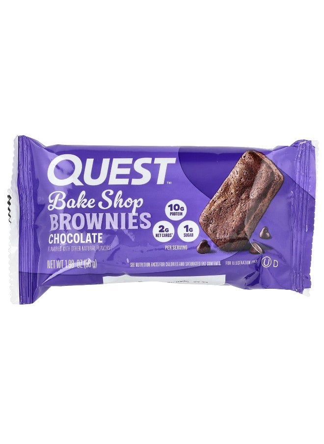 QUEST NUTRITION Quest Nutrition, Bake Shop Brownies, Chocolate, 10 Brownies, 1.98 oz (56 g) Each  - Image 3