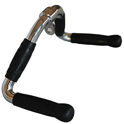 yuhqc Lat Cable Machine Attachment Curl Pulldown Barbell Revolving Bar, Multi-Exerciser Cable Attachment, Solid Steel Tricep Press Down Bar with Rubber Handgrips & Revolving Hanger(M) - Image 2