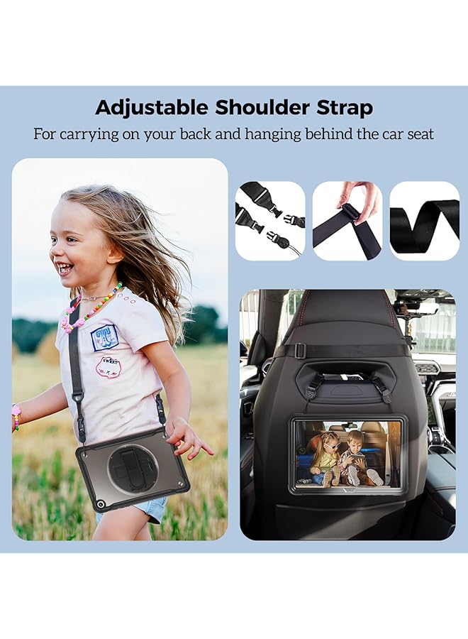 Procases Compatible For Galaxy Tab A9 Plus 11 Inch 2023 Case Heavy Duty Shockproof Rugged Case 360 Degree Rotatable Kickstand Protective Cover For 11 Inch Galaxy Tab A9+ Tablet Sm-X210 X216 X218 -Black - Image 4