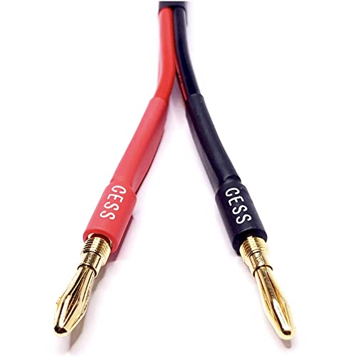 CNCESS CESS-057x2 Dual Banana Plugs Splitter, 2 Male to 4 Female Banana Jack Adapter, 2-Channel Power Supply Splitter Cable, 14 AWG Soft Silicone Tinned Copper Wire - Image 3