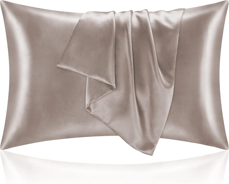BEDELITE Satin Pillowcase for Hair and Skin, Super Soft and Cooling Similar to Silk Pillow Cases 2 Pack with Envelope Closure, Gift for Women Men(20"x36" King Size, Rose Taupe) - Image 1