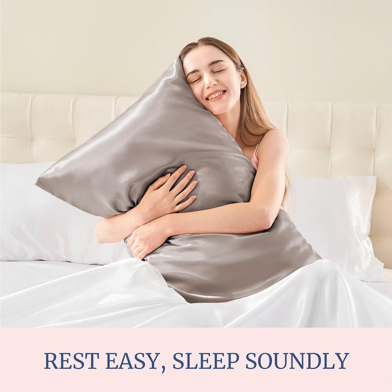 BEDELITE Satin Pillowcase for Hair and Skin, Super Soft and Cooling Similar to Silk Pillow Cases 2 Pack with Envelope Closure, Gift for Women Men(20"x36" King Size, Rose Taupe) - Image 5