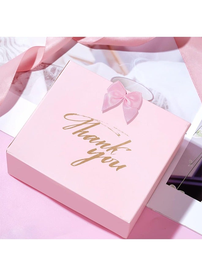 HS 100 Pcs Mini Satin Ribbon Bow Flowers For DIY Crafts Baby Shower Crafts Decoration, Hair Accessories, Bottles, Scrapbooking, Cupcakes, Wedding And Gift Wrapping (Pink) - Image 5